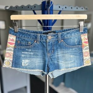 O’Neill Women’s Denim Shorts Pattern Sides